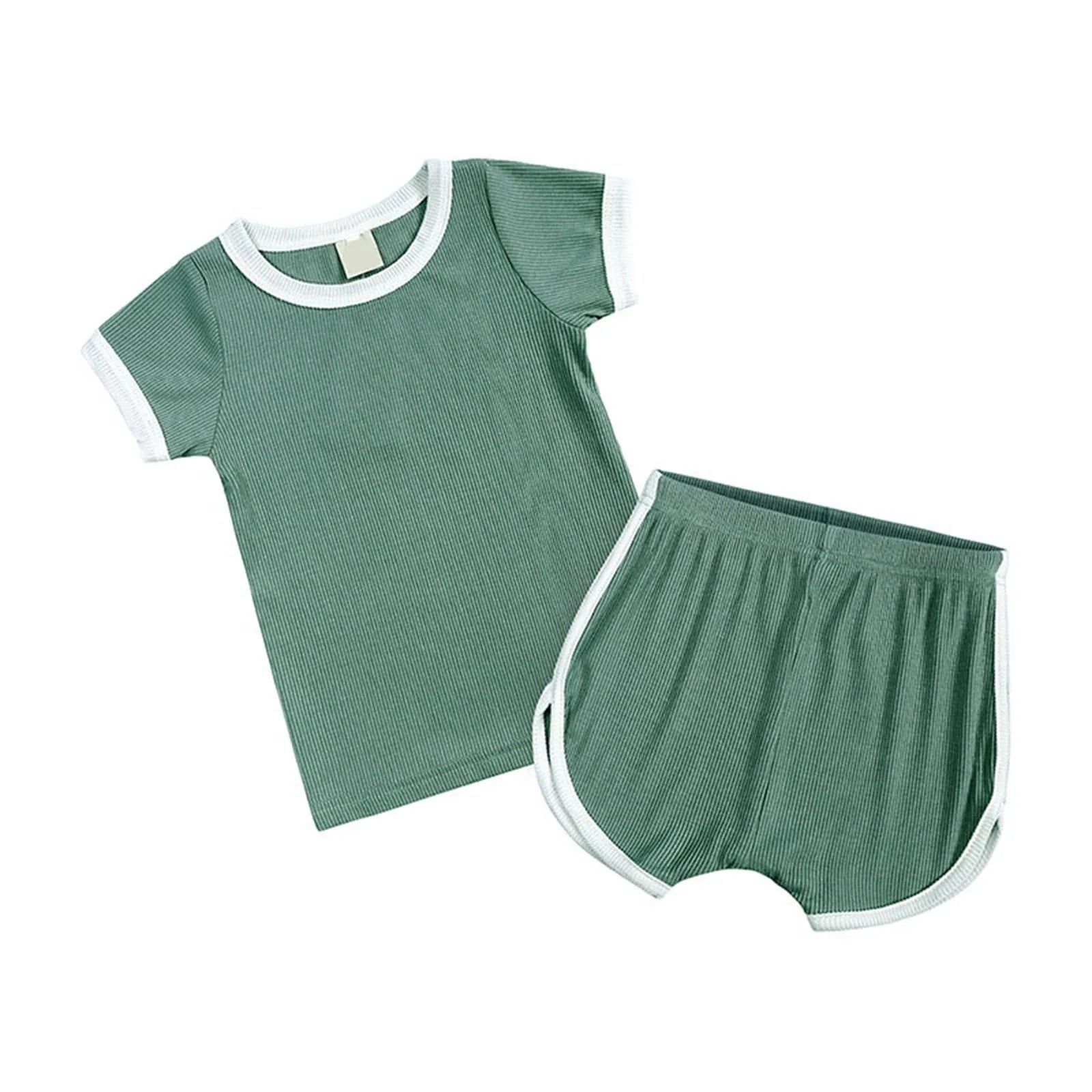 Kids Summer Sweat-Wicking Tee & Shorts Set