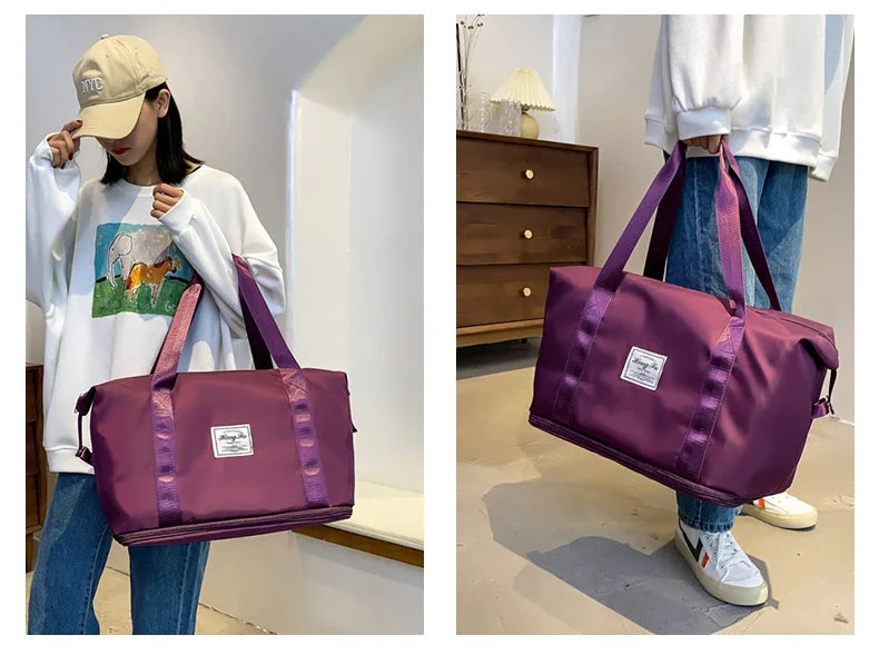 UNIXINU Waterproof Nylon Travel Duffle Bag for Women – Large Capacity Tot