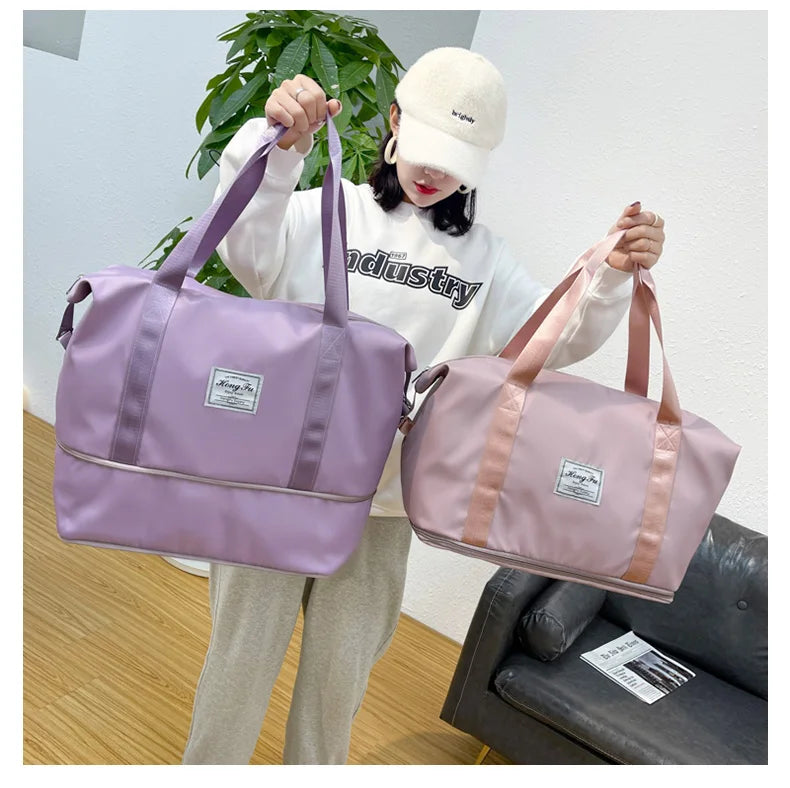 UNIXINU Waterproof Nylon Travel Duffle Bag for Women – Large Capacity Tot