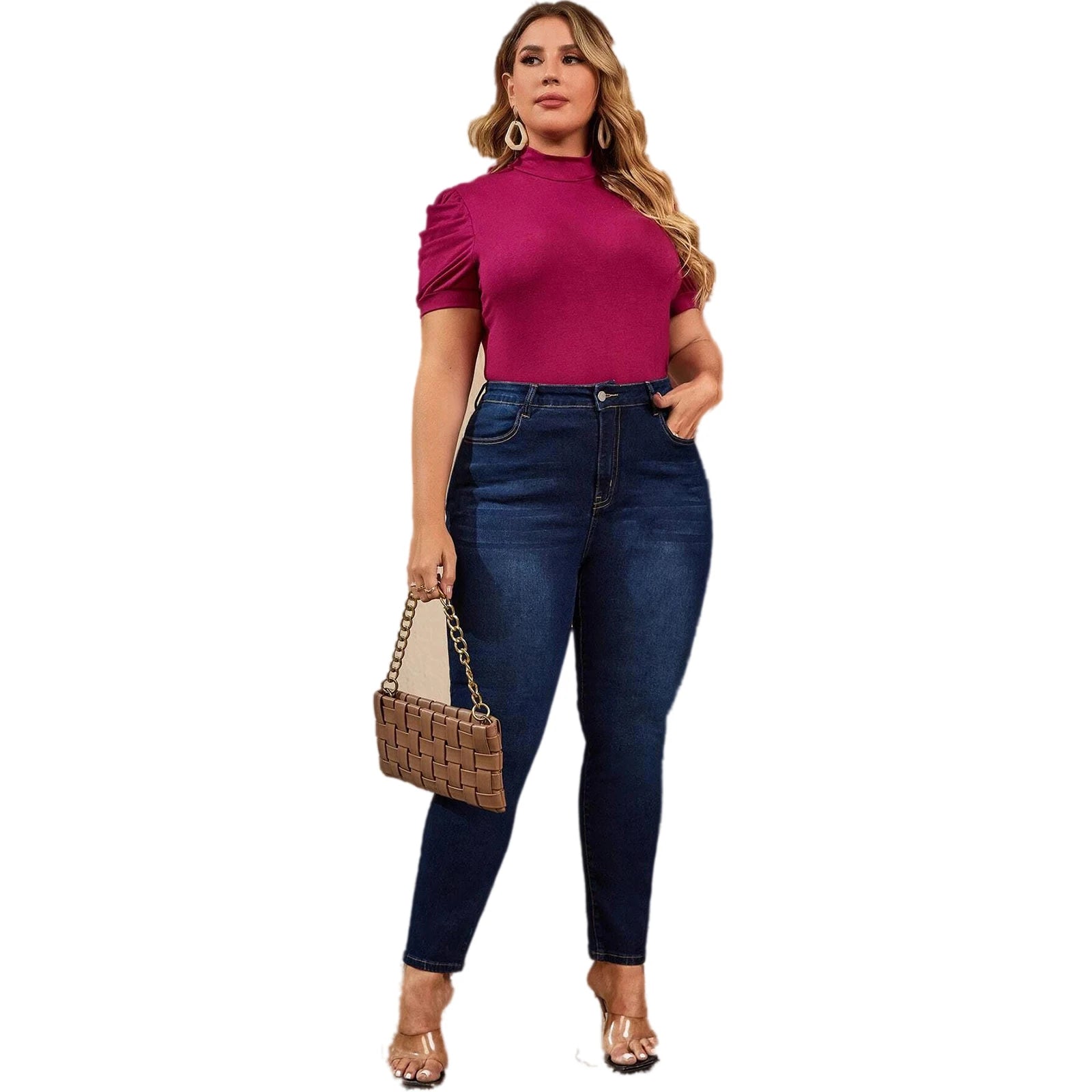Plus Size High Waist Skinny Jeans
